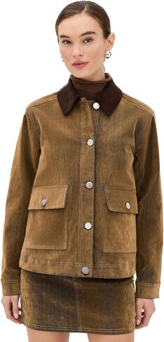 Bark Denim Flock Jacket in Saudi Arabia