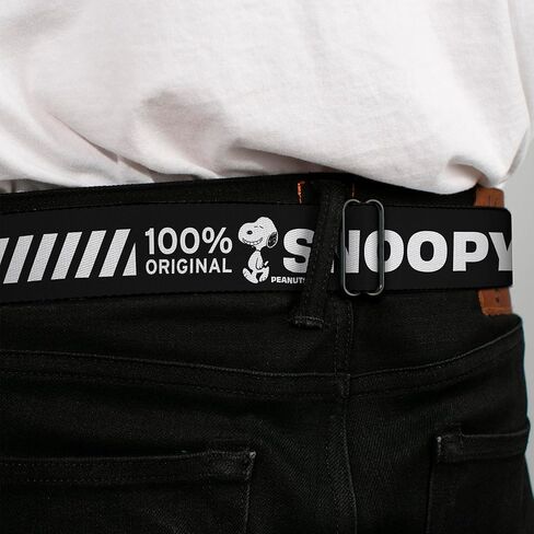 Peanuts Belt, Seatbelt Buckle Belt, Peanuts Snoopy Care Symbols 100% Original Black White, Adjustable in Saudi Arabia