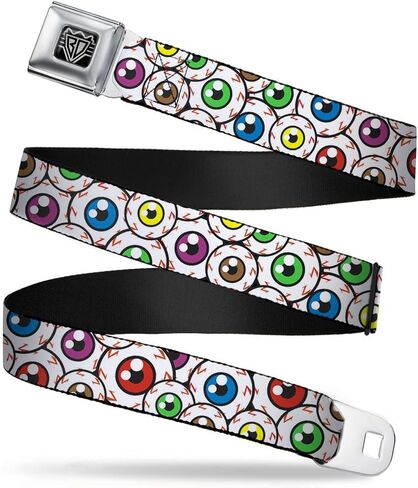Buckle-Down Seatbelt Belt - Eyeballs Stacked - 1.0" Wide - 20-36 Inches in Length in Saudi Arabia