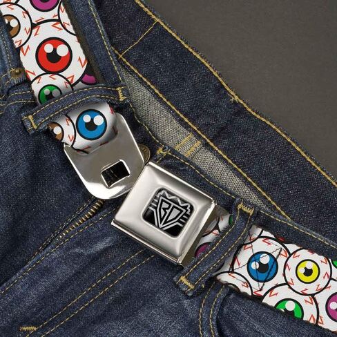 Buckle-Down Seatbelt Belt - Eyeballs Stacked - 1.0" Wide - 20-36 Inches in Length in Saudi Arabia