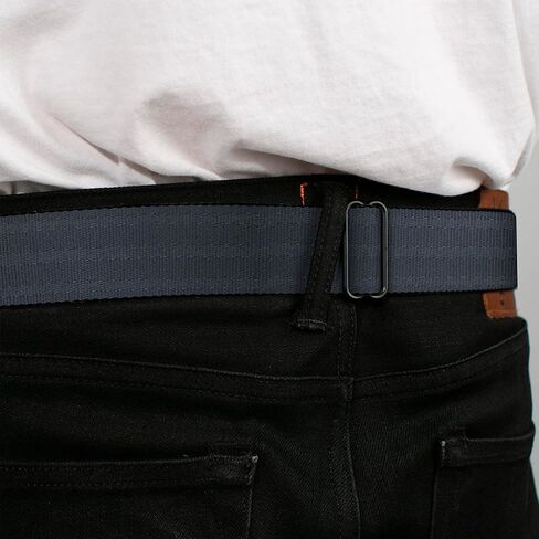 Buckle-Down Seatbelt Belt Reclaimed Black Panel, Mopar Blue, Adult XXL (44"-63") in Saudi Arabia