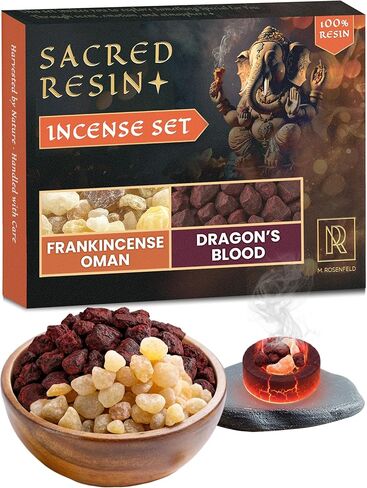 بخور اللبان العماني الفاخر من الراتنج - 100% عصارة لثة شجرة عطرية طبيعية، تهدئ العقل وتعزز التأمل - 40 جم in Kuwait