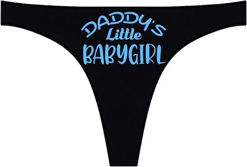 Daddy's Little Babygirl Thong for Women, Cotton Thongs, Women's Funny Graphic Design Underwear in Saudi Arabia