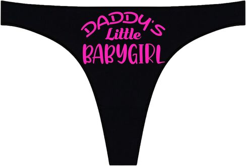 ثونغ Daddy's Little Babygirl للنساء، ثونج قطني، ملابس داخلية نسائية ذات تصميم جرافيك مضحك in Kuwait