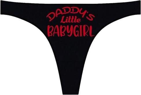 ثونغ Daddy's Little Babygirl للنساء، ثونج قطني، ملابس داخلية نسائية ذات تصميم جرافيك مضحك in Kuwait