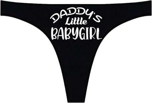 ثونغ Daddy's Little Babygirl للنساء، ثونج قطني، ملابس داخلية نسائية ذات تصميم جرافيك مضحك in Kuwait