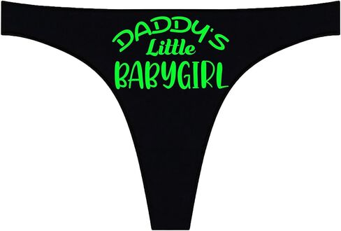 ثونغ Daddy's Little Babygirl للنساء، ثونج قطني، ملابس داخلية نسائية ذات تصميم جرافيك مضحك in Kuwait