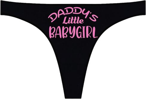 ثونغ Daddy's Little Babygirl للنساء، ثونج قطني، ملابس داخلية نسائية ذات تصميم جرافيك مضحك in Kuwait