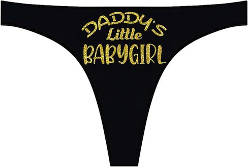 ثونغ Daddy's Little Babygirl للنساء، ثونج قطني، ملابس داخلية نسائية ذات تصميم جرافيك مضحك in Kuwait