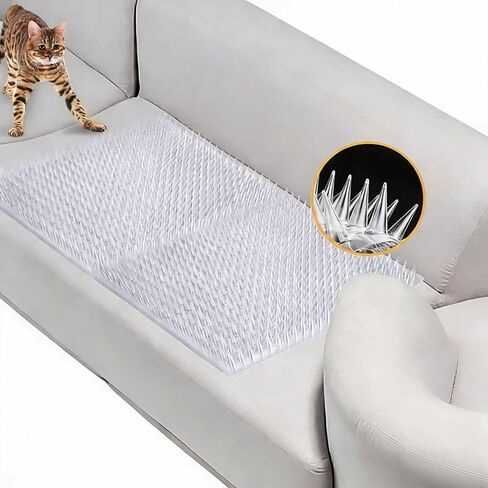 YITESHI 10 Packs Scat Mat for Cats, 13X16 inches Pet Deterrent Spikes, Indoor Outdoor Humane Cat Repellent Fence in Kuwait