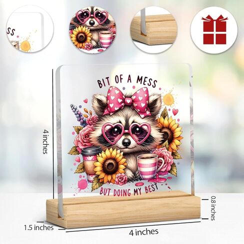 Funny Office Decor Sign - Lighthearted Acrylic Desk Decor for Professionals, Fun Gag Gifts for Colleagues, Perfect for Office & Bathroom, 4 × 4 Inches in Saudi Arabia