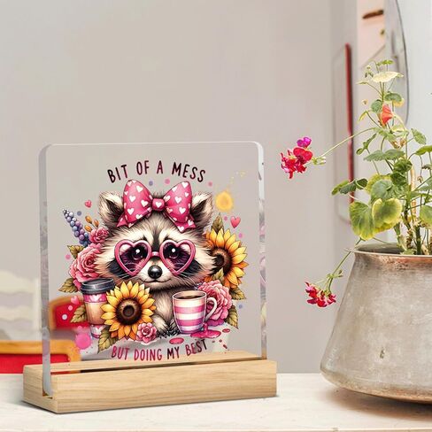 Funny Office Decor Sign - Lighthearted Acrylic Desk Decor for Professionals, Fun Gag Gifts for Colleagues, Perfect for Office & Bathroom, 4 × 4 Inches in Saudi Arabia