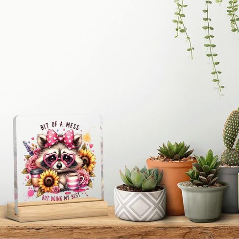Funny Office Decor Sign - Lighthearted Acrylic Desk Decor for Professionals, Fun Gag Gifts for Colleagues, Perfect for Office & Bathroom, 4 × 4 Inches in Saudi Arabia