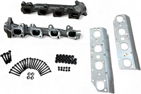MMI SPEED SHOP طقم مشعب عادم عالي التدفق، متوافق مع 2009-2024 دودج رام 1500 2500 3500 5.7L هيمي، أسود، حديد الزهر in Kuwait