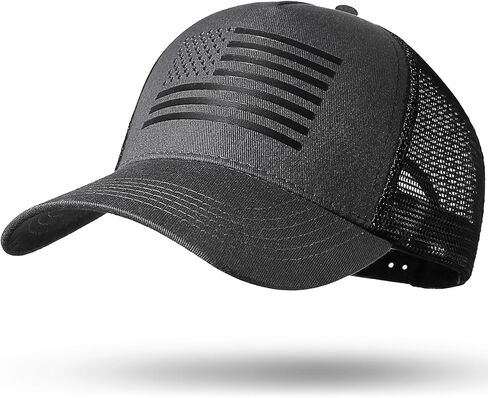 American Flag Trucker Hat Baseball Cap Snapback Fitted Hats for Men Women Snap Closure Design Breathable Mesh Side Durable in Saudi Arabia