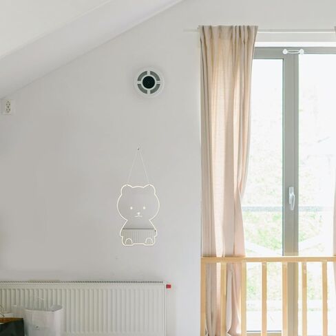 Luxshiny Bear Shape Acrylic Wall Mirror Pendant Decor Creative Nordic Style Smiling Bear Design for Boys and Artistic Chic Wall-Mounted Mirror for Entryway Bedroom Bathroom Hotel and in Saudi Arabia