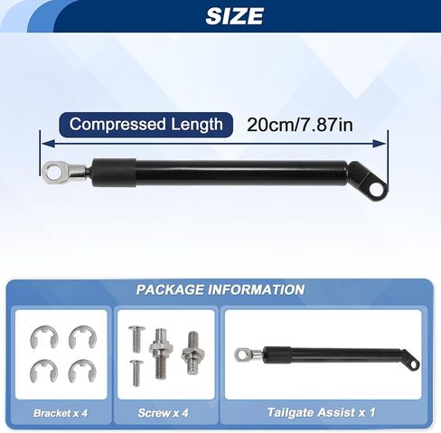 مجموعة مساعدة الباب الخلفي مجموعة مساعدة الباب الخلفي لتويوتا تاكوما (N400) 2024 2025 شاحنة بيك اب رافعة الباب الخلفي دعم تبختر الصدمات in Kuwait