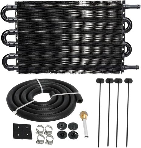 Heavy Duty 6 Row Aluminum Engine Transmission Oil Electric Fan Cooling High Performance Truck RV Trailer Towing Kit in Saudi Arabia
