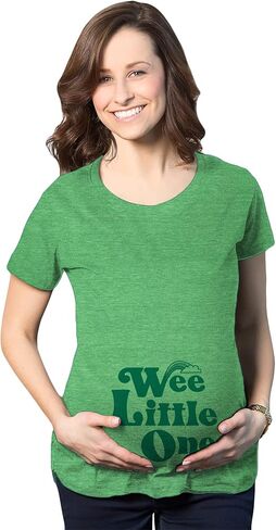 Maternity Wee Little One T Shirt Funny Pregnancy St Patricks Day Leprechaun Tee in Saudi Arabia