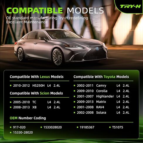 1533028020 VVT الملف اللولبي محرك متغير صمام توقيت الملف اللولبي متوافق مع لكزس HS250H سليل TC XB تويوتا كامري كورولا هايلاندر ماتريكس RAV4 سولارا L4 2.4L استبدال # 917-020 19185367 15330-28020 in Saudi Arabia
