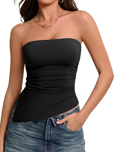 Avidlove Women's Strapless Tube Top Double Lined & Non-Slip Y2K Backless Bandeau Tops for Summer Going Out Tank Top in Saudi Arabia