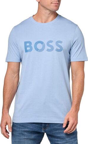BOSS Men's Shade Embossed Logo Cotton T-Shirt in Saudi Arabia