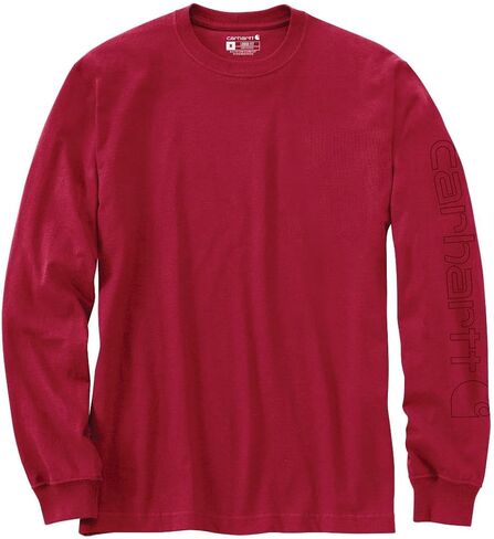 Carhartt Men's Loose Fit Heavyweight Long-sleeve Logo Sleeve Graphic T-shirt in Saudi Arabia