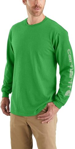 Carhartt Men's Loose Fit Heavyweight Long-sleeve Logo Sleeve Graphic T-shirt in Saudi Arabia