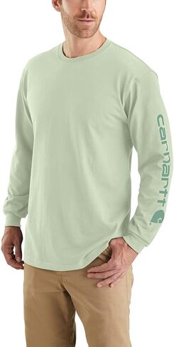 Carhartt Men's Loose Fit Heavyweight Long-sleeve Logo Sleeve Graphic T-shirt in Saudi Arabia