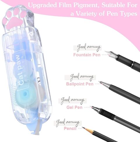 3 Pcs Retractable White Correction Tape Cat Paw Shape Aesthetic Pen Cute Smooth Correction Tape Mini Pen Supplies for Back to Teacher Office Accessories Easy to Use in Saudi Arabia