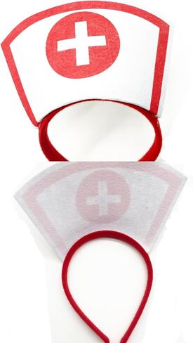 Nurse Costume Accessories Halloween Women Red Nurse Hat Headband Glasses Stethoscope High Sock for Halloween Cosplay Party Outfit in Saudi Arabia