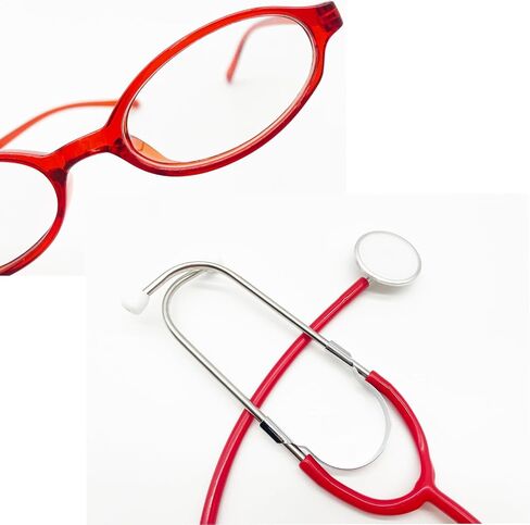 Nurse Costume Accessories Halloween Women Red Nurse Hat Headband Glasses Stethoscope High Sock for Halloween Cosplay Party Outfit in Saudi Arabia
