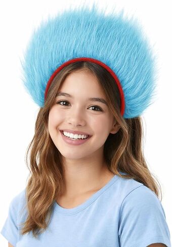 4 PCS Blue Fuzzy Costume Headbands for Adult Halloween Reading Day Theme Party Costume Accessory for Women Men in Saudi Arabia