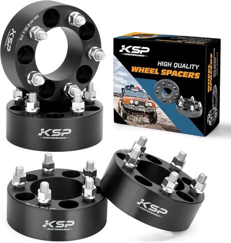 KSP 5x4.5 Wheel Spacers for Wrangler TJ YJ TJ XJ MJ KJ KK ZJ, 25mm 5x114.3 Lug Centric Wheel Spacer for Mus-Tang Ranger Edge Explorer, 1 inch Thick with 1/2-20 Studs 82.5mm Hub Bore, Black 4PCS in Kuwait