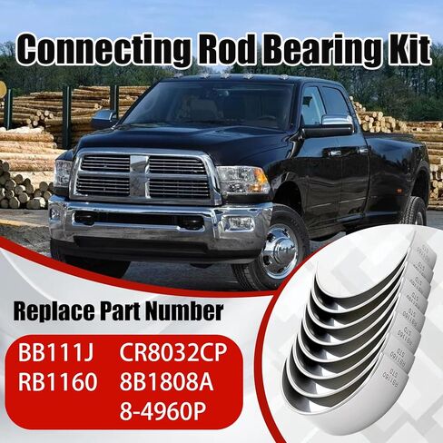 16 قطعة RB1160 مجموعة محمل قضيب التوصيل القياسية متوافقة مع دودج رام 1500 2500 3500، كرايسلر 300، جيب كوماندر، جراند شيروكي 5.7L 6.1L 6.4L V8، استبدل BB111J، CR8032CP، 8B1808A، 8-4960P in Saudi Arabia
