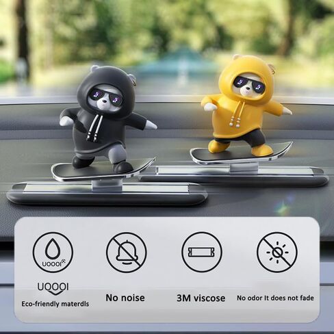 Skateboard Bear Car Dashboard Ornament for Subaru Impreza Sedan 2016-2025, Sliding Car Interior Decoration Cool Auto Accessories Gift,Purple in Kuwait
