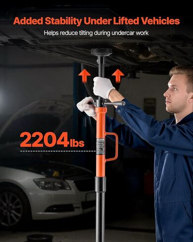 VEVOR Underhoist Support Stand, 1 Ton (2204 lbs) Capacity Under Hoist Jack Stand with Handle, Adjustable Height, Bearing Mounted Spin Handle, Self-Locking Threaded Screw, Support Vehicle Components in Saudi Arabia