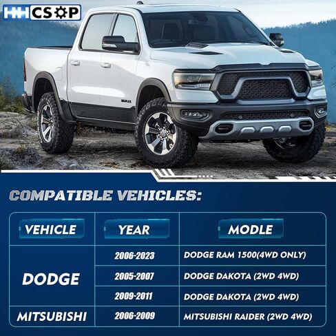 طقم رفع التسوية الأمامي 2 بوصة من HHCSOP لـ 2006-2023 دودج رام 1500 4WD، 2005-2011 دودج داكوتا 2WD 4WD، طقم مستوى التعليق 2 بوصة in Kuwait