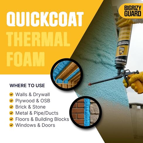 UPGRADED v2.0 Spray Foam Insulation Kit - Closed Cell Spray Foam, 32.8 oz Can, DIY Wide Polyurethane Expanding Sealant for Garage Door, Attic, Covers 240 Board ft(12 Pack, Gun & Cleaner) in Saudi Arabia