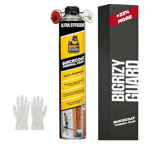 UPGRADED v2.0 Spray Foam Insulation Kit - Closed Cell Spray Foam, 32.8 oz Can, DIY Wide Polyurethane Expanding Sealant for Garage Door, Attic, Covers 240 Board ft(12 Pack, Gun & Cleaner) in Saudi Arabia