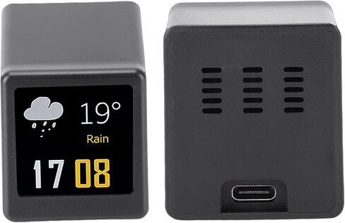 Tiny Digital Clock, LED Display Weather Forecasts, Customizable Daily Essential Photo Albums, Mini Desk Clock for Bedroom Office Car, 1.69 x 1.38 x .57in in Saudi Arabia