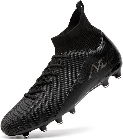 Kids Soccer Cleats Boys Girls High-Top Training Firm Ground Soccer Shoes Professional Athletic Sneakers Youth Outdoor Futsal Football for Little/Big Kid in Saudi Arabia