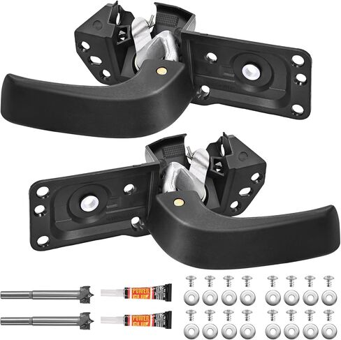 طقم مقبض الباب الداخلي الجانب الأمامي الأيسر للسائقين لـ 2007-2014 تشيفي سيلفرادو 1500 2500 3500 تاهو سوبربان أفالانش جي إم سي سييرا يوكون XL كاديلاك إسكاليد ESV EXT استبدال # 20833606 80374 20871488 in Kuwait