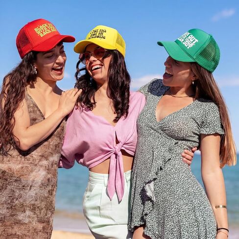 6 Pcs Girls Trip Trucker Hats Bachelorette Party Gifts Girl Weekend Baseball Caps for Wedding Bridal Bridesmaids Women Friendship Summer Beach Party Favors Vacation Travel Multicolor in Saudi Arabia