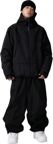 Mens Ski Jacket and Pant Set Womens Snow Jacket Baggy Ski Suit Waterproof Insulated Snowboard Winter Outdoor in Saudi Arabia
