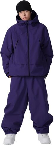 Mens Ski Jacket and Pant Set Womens Snow Jacket Baggy Ski Suit Waterproof Insulated Snowboard Winter Outdoor in Saudi Arabia