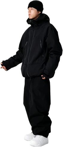 Mens Ski Jacket and Pant Set Womens Snow Jacket Baggy Ski Suit Waterproof Insulated Snowboard Winter Outdoor in Saudi Arabia
