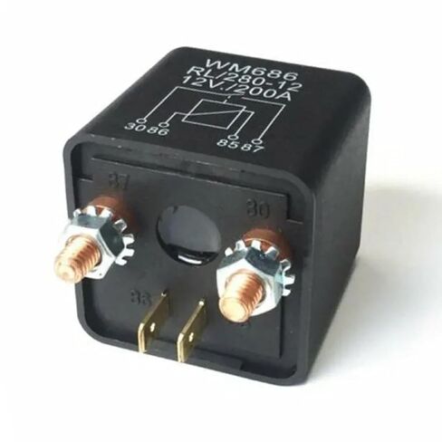 12V 200A Heavy Duty Battery Isolator Relay, 4 Pin Dual Battery Switch Relay for Car Automotive Marine RV Starting System, Universal High Current Capacity in Saudi Arabia