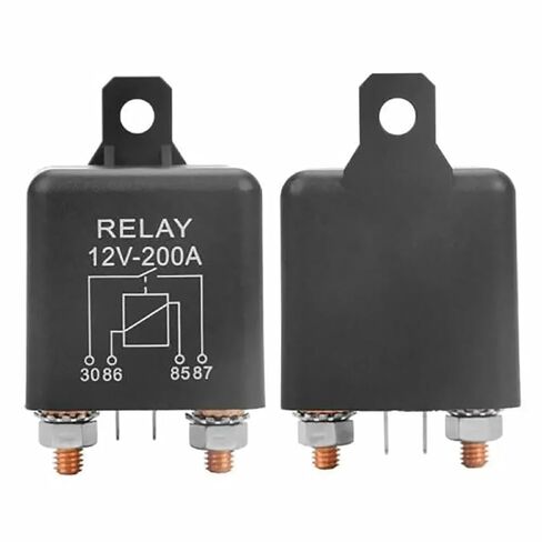 12V 200A Heavy Duty Battery Isolator Relay, 4 Pin Dual Battery Switch Relay for Car Automotive Marine RV Starting System, Universal High Current Capacity in Saudi Arabia