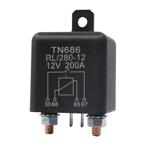 مرحل السيارات عالي التحمل TN686، مرحل بدء تشغيل الطاقة بتيار عالٍ 12 فولت 200 أمبير، RL/280-12 مع دعامة تثبيت (12 فولت 100 أمبير) in Saudi Arabia